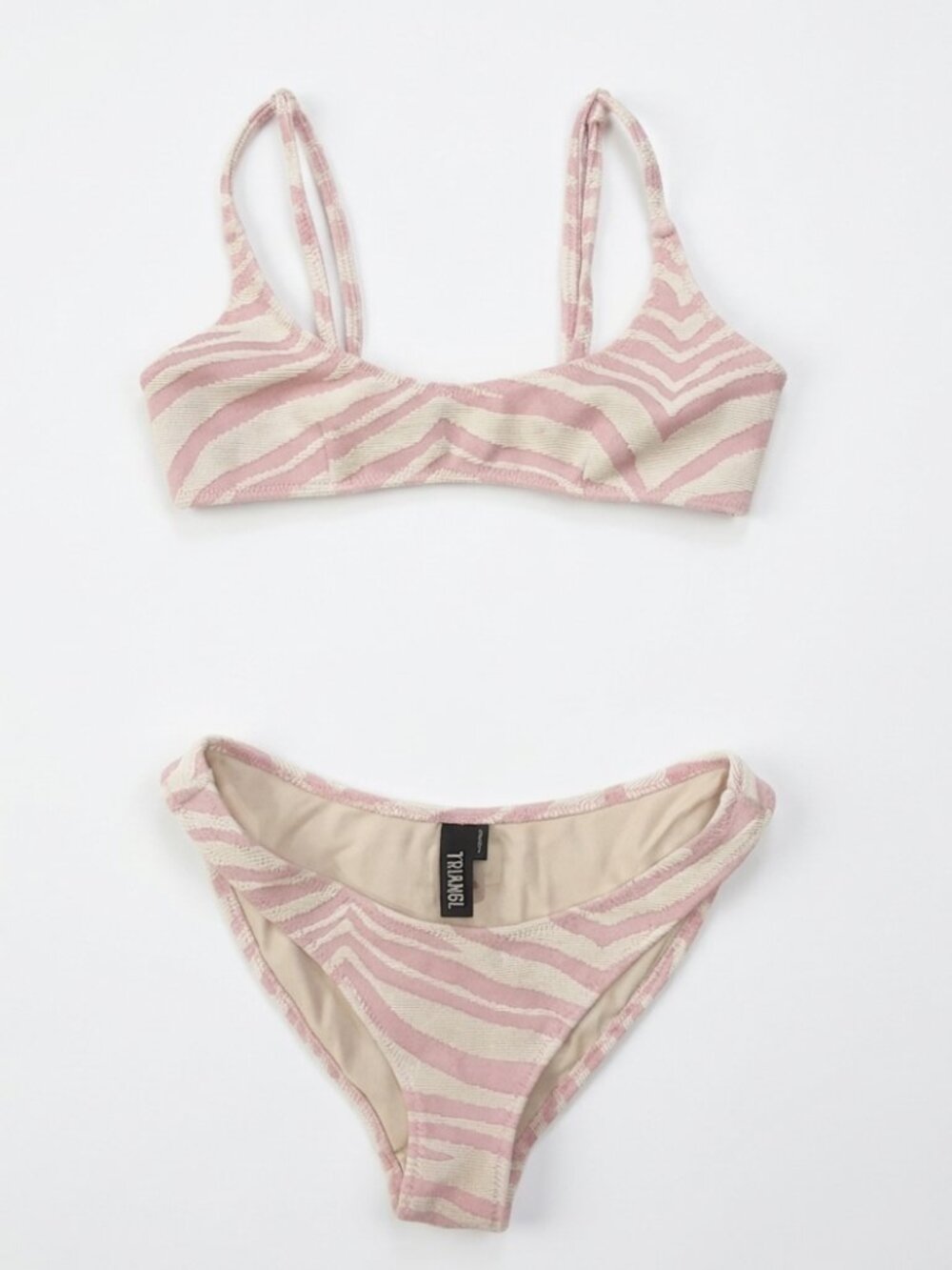 Triangl Pink Zebra Bikini Set Size XXS Women’s Two Piece Swimwear